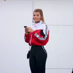 Meek Zipper bomber shiny metallic Windbreaker Jacket